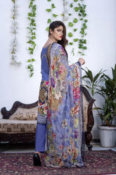 Auburn - Salwa - Digital Printed & Embroidered Karandi